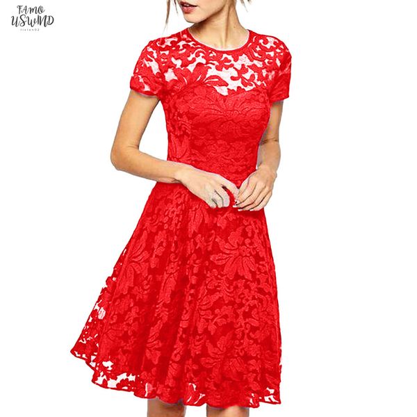 

short sleeve mini dress woman 2020 o neck dress women summer nature blue lace sundress female sukienka a line vestidos 4 g6, Black;gray