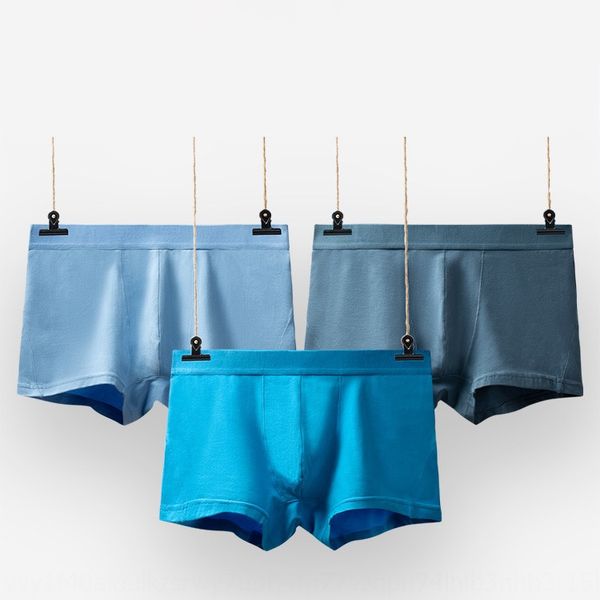 

qq8ue three men's underwear underwear underpants traceless antibacterial crotch cotton four-corner shorts solid color mid-waist breatha, Black;white