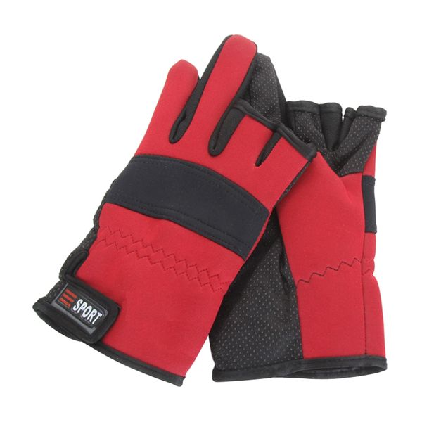 

fly fishing gloves neoprene 3 cut finger fish glove for women men hunting, Black
