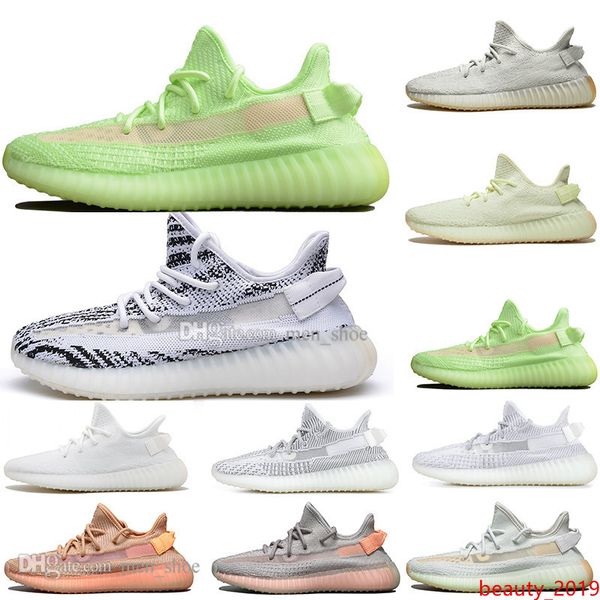 

new kanye west clay v2 static reflective gid glow in the dark mens running shoes hyperspace true form women men sports designer sneakers