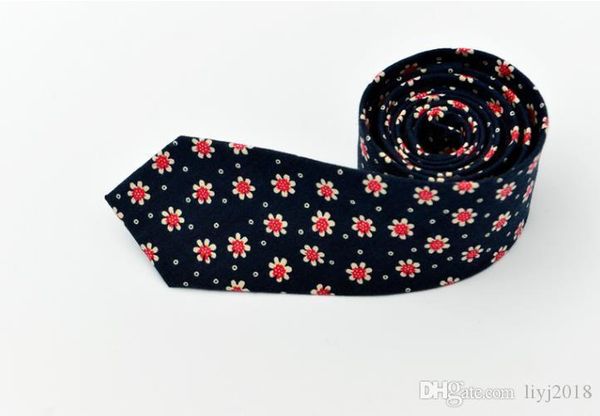 

men's cotton printed tie european and american fashion casual collar, Blue;purple