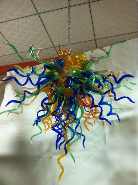 

dale chihuly style art glass chandelier modern home design blown glass multi color chandelier for livingroom decoration