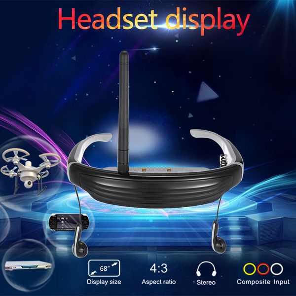

deals vision-720s 5.8g 40ch fpv glasses video game displayer 68-inch virtual screen headsets support av-in / fpv-in for dv