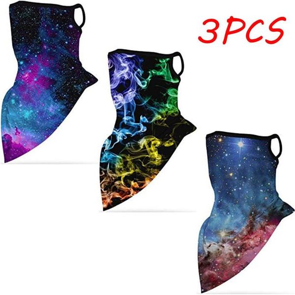 

cycling caps & masks #h30 triangle bandana face scarves hanging ear tube scarf neck gaiter cover anti-uv smooth breathable headband men wome, Black