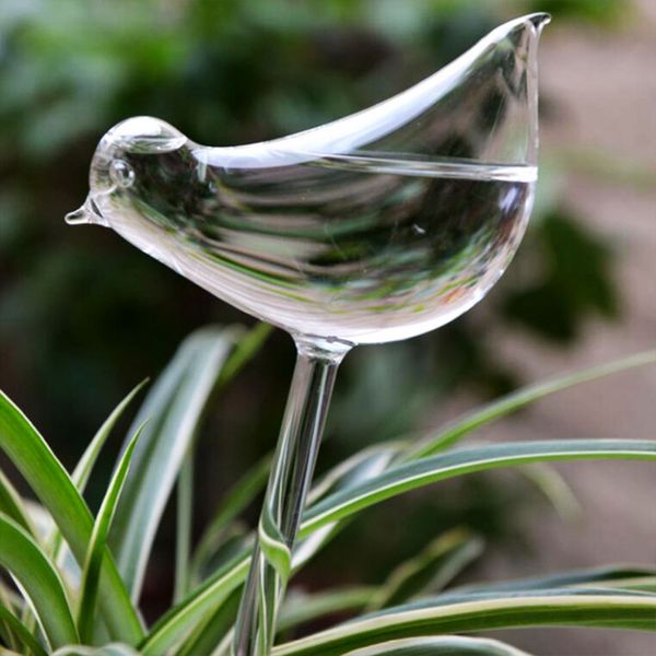 

glass plant flower water feeders self watering bird design plant watering device flower garden tool