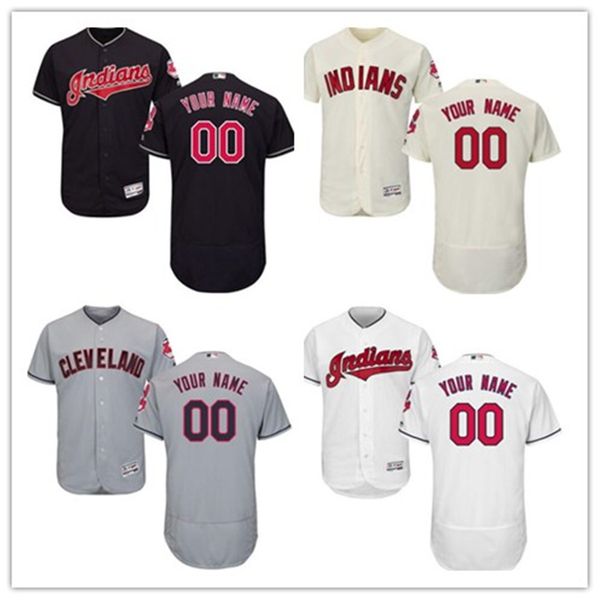 

custom any name number baseball jerseys cleveland clevelandindians indian men women youth red white high-quality jersey, Blue;black