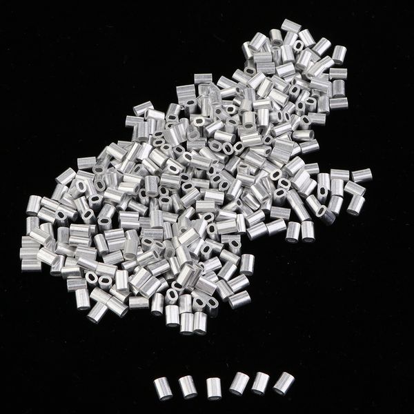 

1000x fishing single barrel aluminium crimp fishing tackle connector