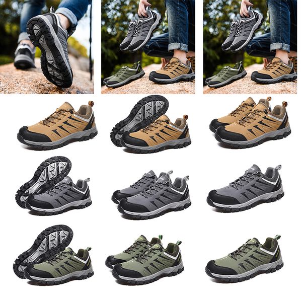

2020 for hiking shoes breathable style color grey brown green men women designer trainers outdoor shoes 39-45, White;red