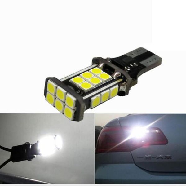 

t15 w16w 5w 921 912 super bright 3030 24 smd led canbus no obc error car backup reserve lights bulb tail lamp white