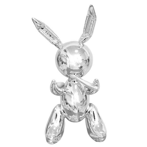 

resin rabbit balloon ornament crafts for wedding coffee decorations - pink