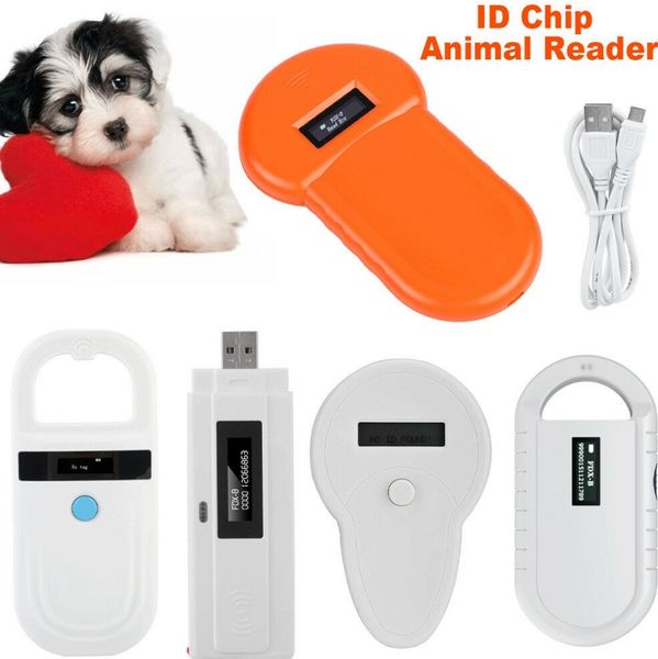 ISO11784/11785 FDX B 134.2KHz Lettore portatile Lettore di chip RFID per animali domestici per cane Cat OLED Display Animal Microchip Scanner per identificazione PET