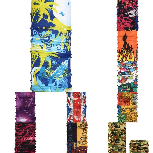 

gjqib outdoor skull mask veil new motorcycle bicycle multi headwear hat scarf half face skeleton cap neck ghost scarf halloween mask, Black