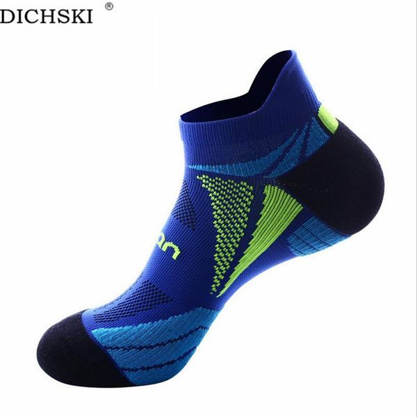 

dichski men's socks cushioning comfortable sweat-absorbent skateboard running basketball football sports bike socks, Black