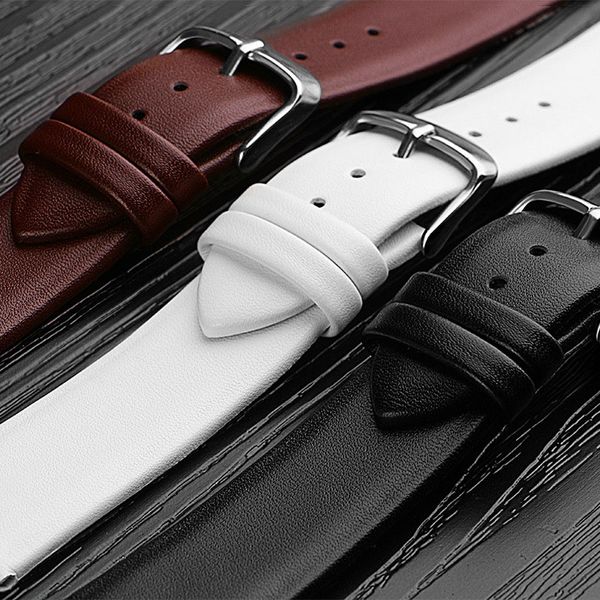

watch band genuine leather straps watchbands 12mm 14mm 16mm 18mm 20mm 22mm watch accessories women men brown black belt band, Black;brown