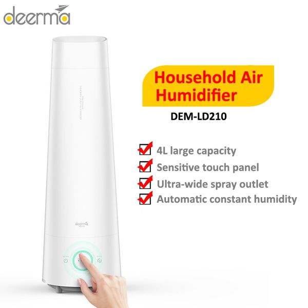 

2020 deerma dem - ld210 4l air humidifier cool mist aromatherapy mute air diffuser purifier low noise for bedroom