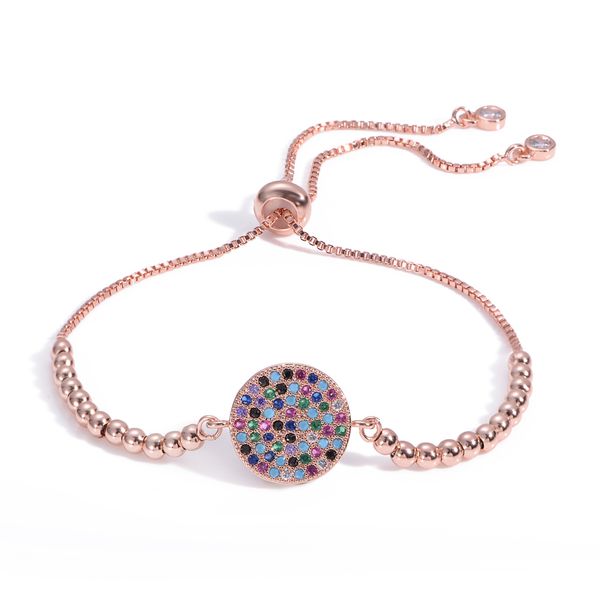 

new fashion cz stone bracelet for women rose gold pulseras mujer wedding crystal bracelet charm femme party jewelry friend gift, Black