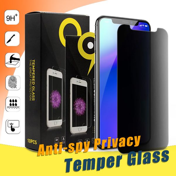 

anti-spy screen protector for iphone xs max iphone privacy tempered glass for samsung s6 lg with package