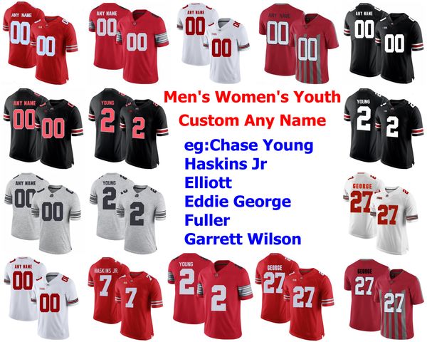 

ohio state buckeyes jerseys mike weber jr. jersey jk dobbins justin fields chase young eddie george college football jerseys custom stitched, Black