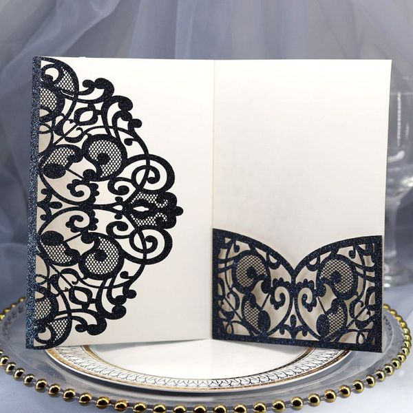 

10pcs/pack laser cut wedding greeting invitation card cover personalized hollow business engagement party supplies d08d