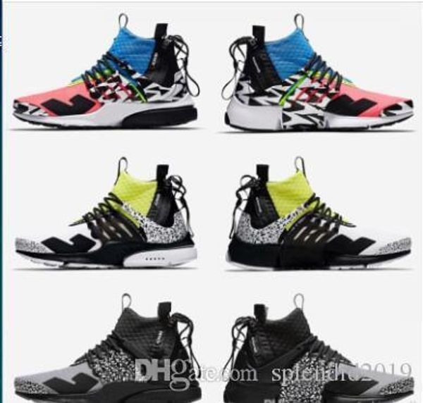 

новый акроним presto mid v2 дизайнерская обувь камуфляж граффити мужчины женщины кроссовки гонщик розовый прохладный серый дартс кроссовки р