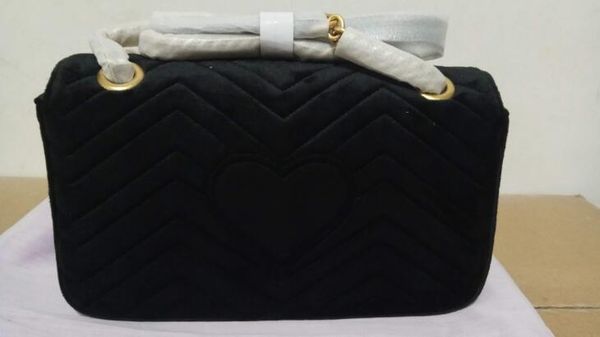 

5a marmonts small 443497 26cm velvet shoulder bag with dust bag box dhl ing