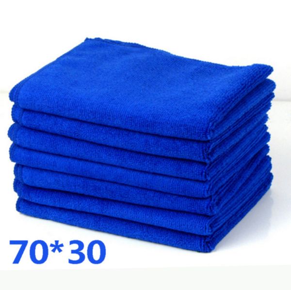 

solid blue microfiber car wash towel soft cleaning auto car care detailing cloths wash towel duste new on stock