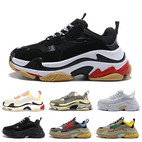 

triple s 2020 brand designer women dad shoes paris 17fw platform sneakers for men trainers triple black white grey red casual outdoor shoes