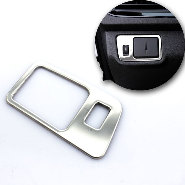 

1pcs stainless steel interior headlight adjustment button cover trim for hyundai verna solaris accent 2018 left hand drive