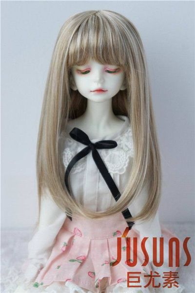 

jd371 1/4 1/3 fashion doll wigs msd sd soft synthetic mohair doll wigs size 7-8inch 8-9inch long hair with full bang bjd wig t200428