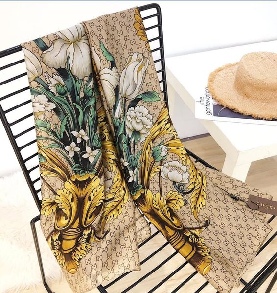 

luxury fashion silk scarf popular design soft silk scarf for women ladies beautiful beach shawl scarf headband scarves, Blue;gray