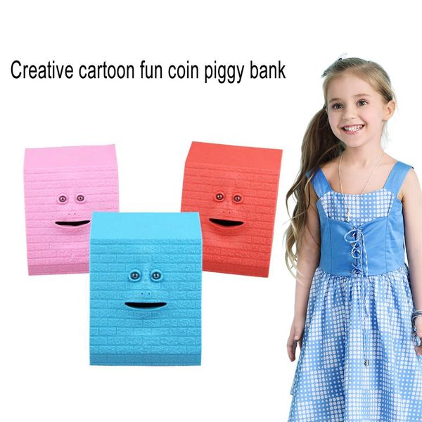 

face bank human face smart sensor piggy bank electric coin can face bank
