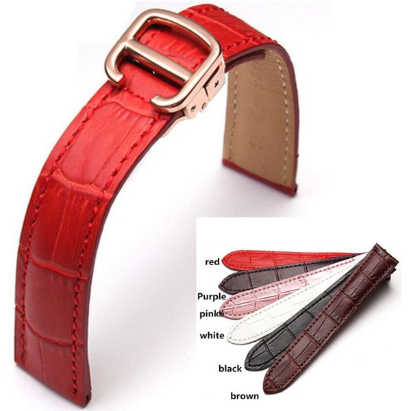 

16 18 20 mm watch band watch strap men genuine calf hide leather accessories watchband for tank seriesfor solo 100, Black;brown