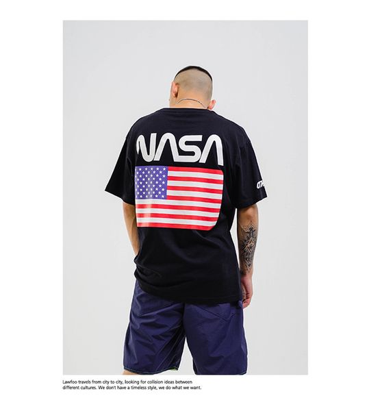 

LawFoo Exquisite Print Fshion Man Tshirt Designer American Flage Print Man Tops Oversize Hemme Casual Cloth