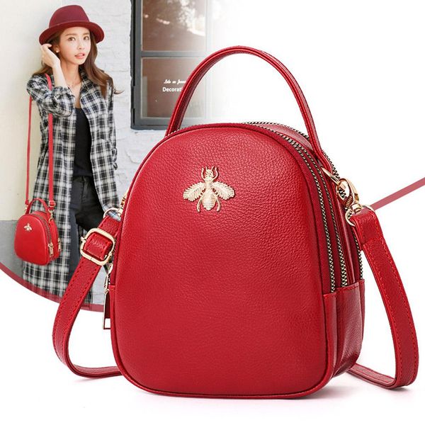 

banabanma women cute bee pu leather single-shoulder bag