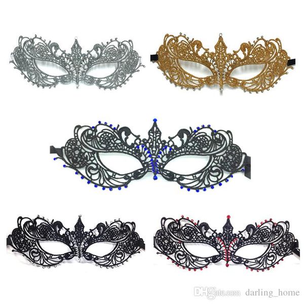 Lace Rhinestone Halloween Half Face Mask Party Decoration