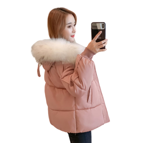 

short cotton women 2020 new korean loose women's down jacket thick hooded jacket coat winter parka coat, Black