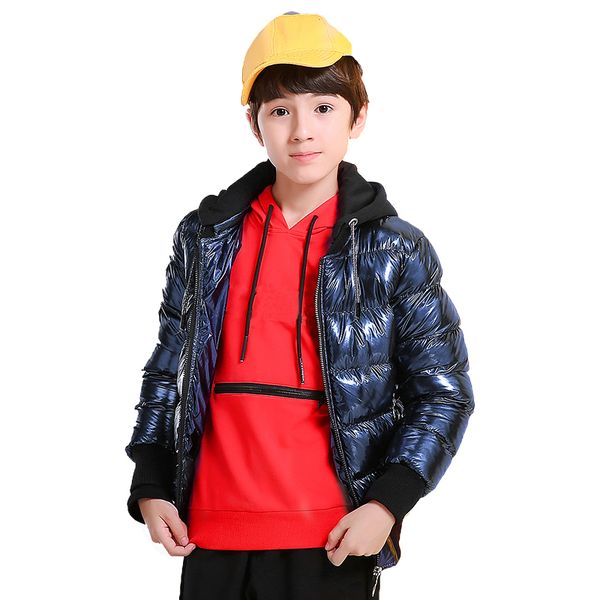 

children winter jackets for boys casual teenagers boys parkas hooded warm big boys clothes kids outerwear coat rt206, Blue;gray