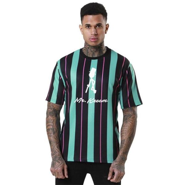 

2020 mens полосатый printed tshirts мода crew neck short sleeve tops casual homme quick dry одежды, White;black