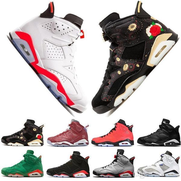 

2019 6s bred 6 mens basketball shoes infrared 23 3m reflective bugs bunny tinker black cat flint men sports sneakers designer trainers