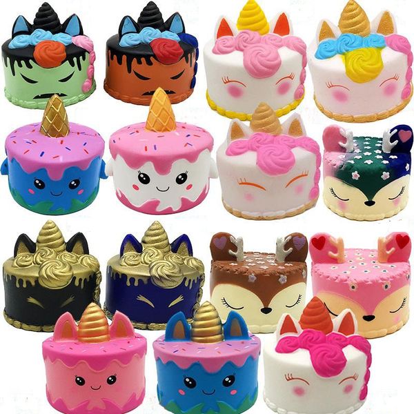 

Squi hy toy deer unicorn trawberry cream cake qui hie low ri ing oft queeze cute gift tre children toy dlh084