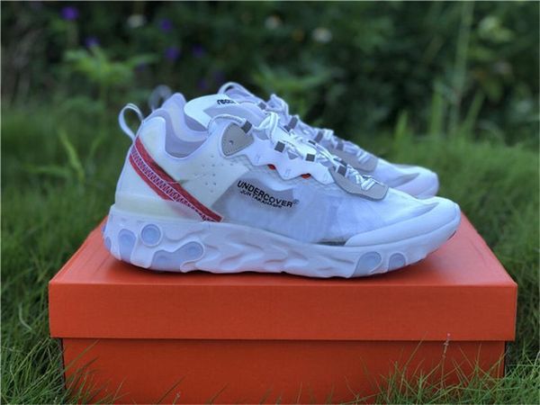 

2020 undercover x react element 87 black white aq1090 -100 ,aq1090 -001 women outdoor shoes authentic outdoor sneakers with box