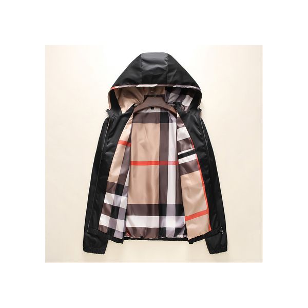 

men designer jackets fashion brand solid color plaid coat mens autumn casual zipper jackets men luxury brand clothes for personality, Black;brown