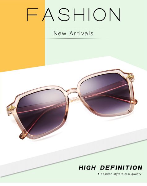 

famous designer designfashionable and versatile bee sunglasseslady web celebrity douyin instagram glasses cross-border express sunglasses me, White;black