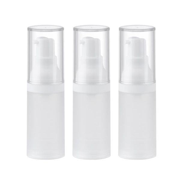 

3pcs frosted vacuum pump bottle empty bottle lotion cosmetic dispenser container for travel (as shown 20ml