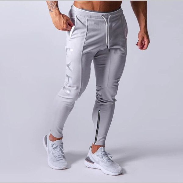 

mens sports pants cotton fitness gyms trainning slim leggings lace up trousers running pants, Black;blue