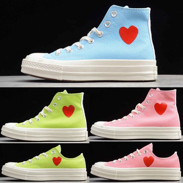 

1970s love big eyes play chuck 70 heart 70s hi canvas skate shoes classic 1970 canvas shoes jointly name skateboard casual sneakers, Black