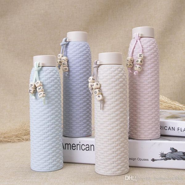 

glass cup similar rattan fashion double layer insulated gift cup student portable water bottles big capacity outdoor use dh0034