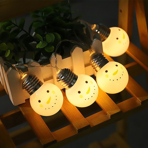 

xmas 2m 10 led snowman bulb lights christmas decorations for home new year christmas garland tree decorations navidad