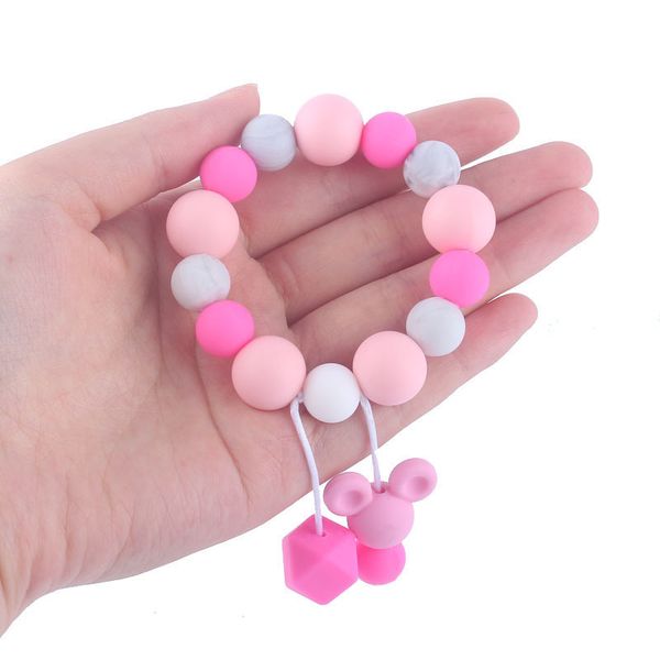 

1 шт. новый силиконовый детский прорезыватель круглый браслет класс силиконовый уход детские товары diy изготовление детского прорезывателя