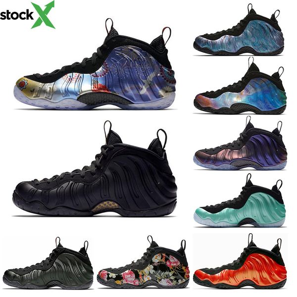 

new abalone floral penny hardaway men basketball shoes black metallic gold alternate galaxy habanero red fleece sports sneakers size 7-13